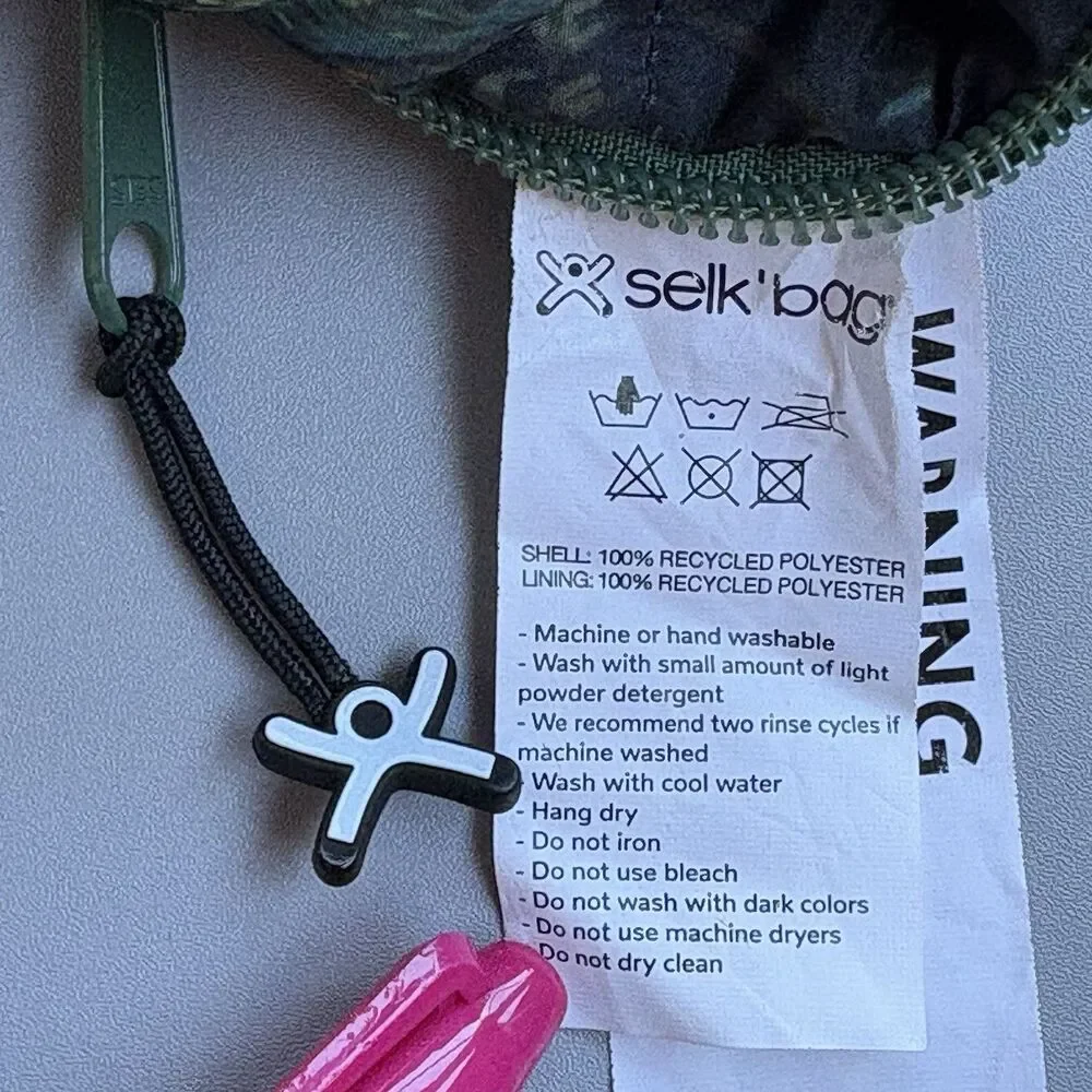 Selk Bag Recycled Wearable Sleeping Bag Rainforest Print Adult Small Camping